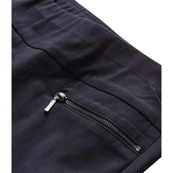 Avenue Navy Straight Leg Super Stretch Zip Pants Waist Size 14  NWT - Picture 2 of 2